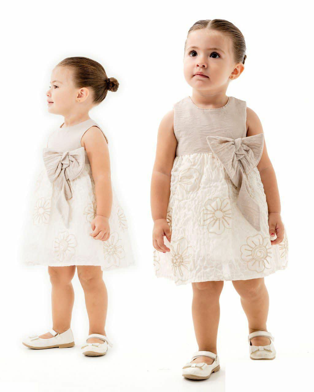 پیراهن بدون آستین یقه باز دخترانه miss top kids (۱۲ ماه و ۱۸ ماه)