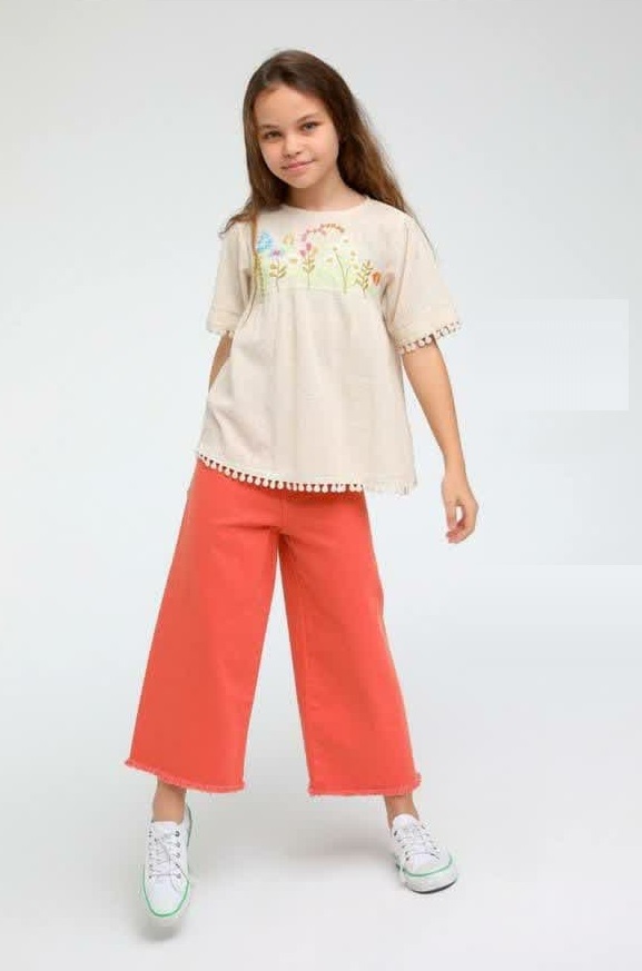 شومیز گلدوزی Escabel گلدوزی لینن (۷ و ۱۲ و ۱۳ و ۱۴ سال)