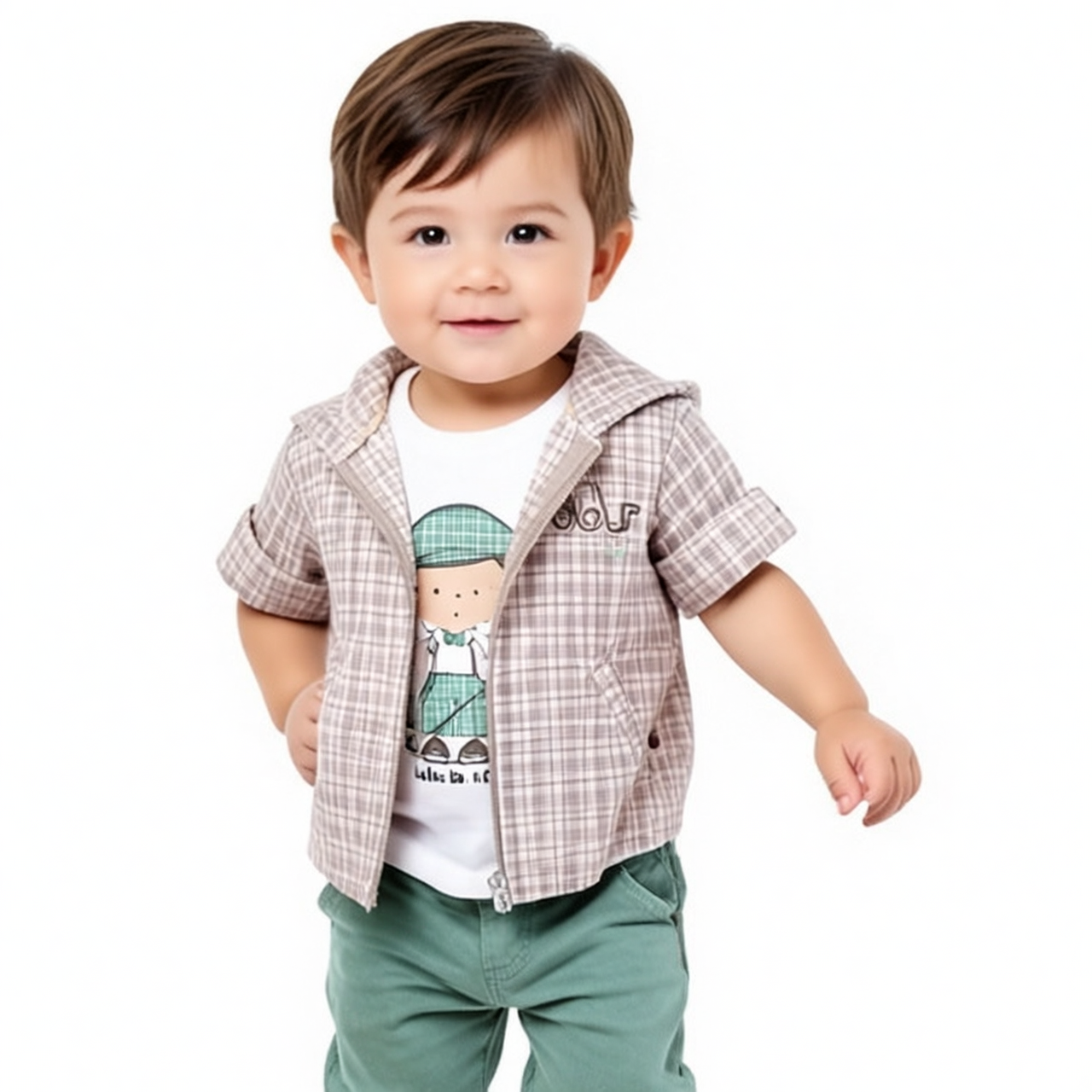 ست ۳ تیکه سویشرت شلوار و بلوز ترک (۱۲ ماه)