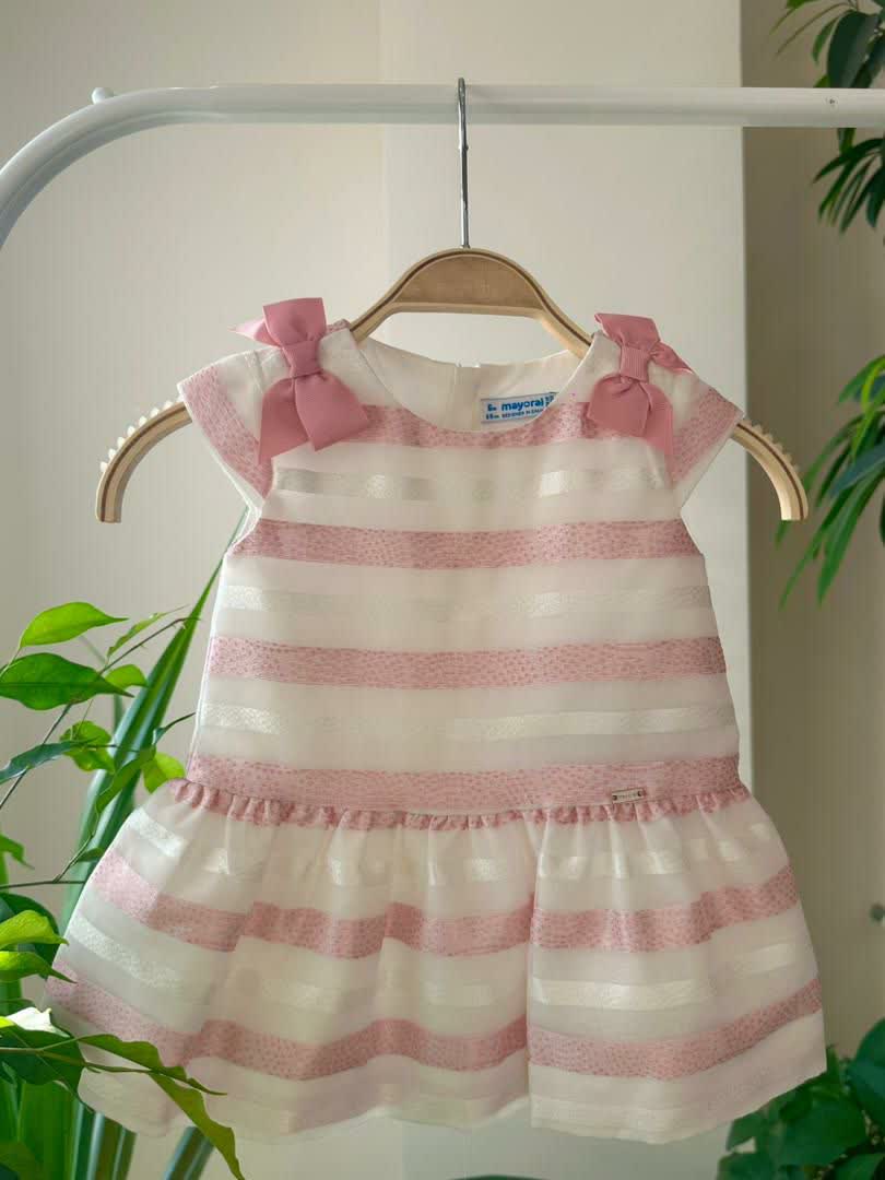 پیراهن بدون آستین یقه گرد دخترانه مایورال (۶ ماه)