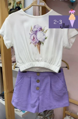 ست بلوز و شلوارک دخترانه ترک (۲ , ۳ سال)