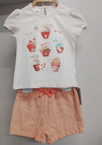 ست تیشرت شلوارک دخترانه ترک ( ۹ تا ۱۲ ماه )