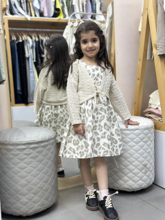ست پیراهن و رویه دخترانه مجلسی ترک (۴-۵ سال)